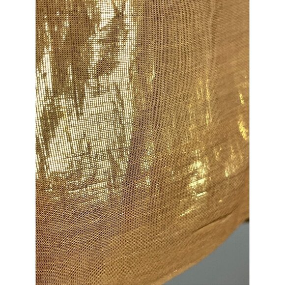 Contexi Retro Shiny Top XS Gold Metallic Funky Edgy Classic Glam Chic 80s - Picture 4 of 11